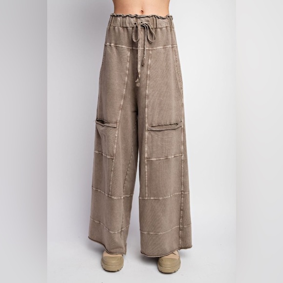 easel Pants & Jumpsuits Nwt Easel Mocha Mineral Wash Utility Cargo